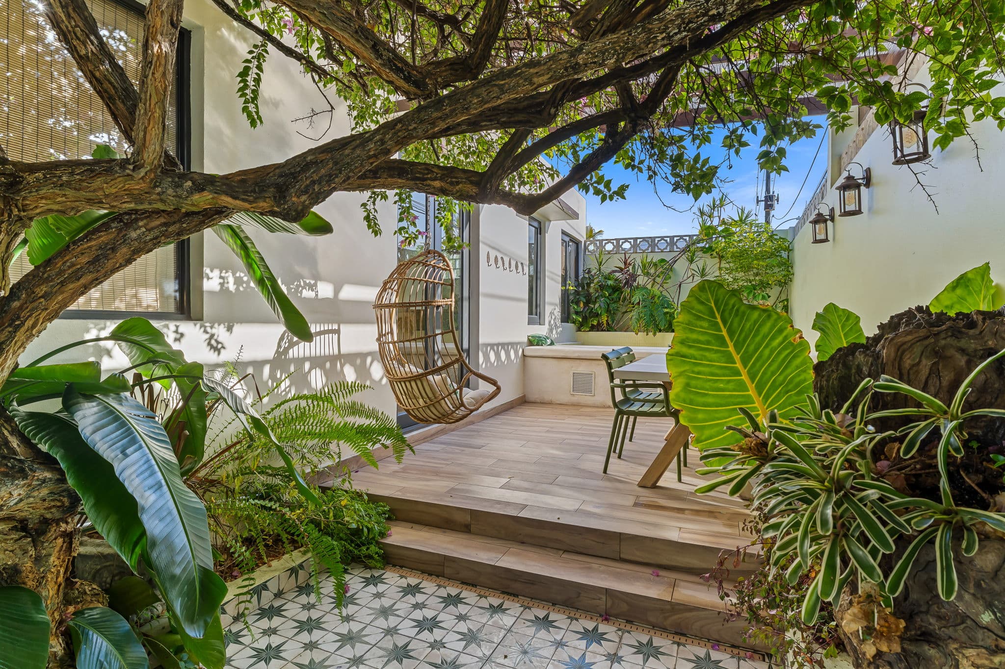 Luxury villa outdoor patio and pool